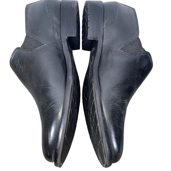 L.L. Bean Womens Black Leather ankle boots preppy neutral Slip-On Shoes Size 7.5 - Picture 5 of 10